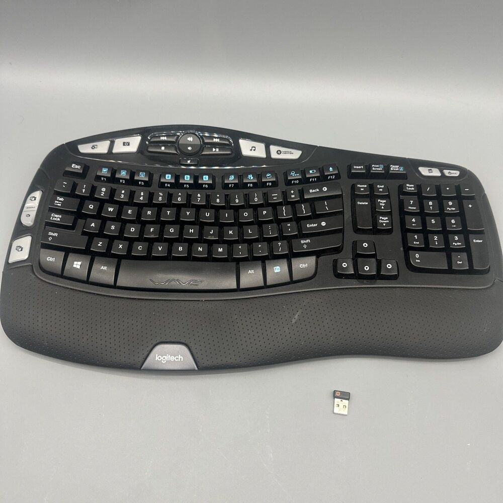 Logitech K350 ( Y-RBN90 ) Wireless Comfort Wave Ergonomic Keyboard W/ UNIFY USB